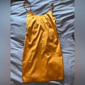 Orange club/mini dress
